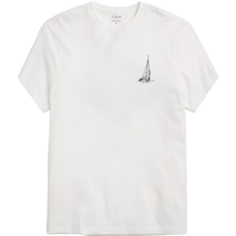 J Crew Cape Cod Sailing Sailboat Tee BQ018 SZ M NWT